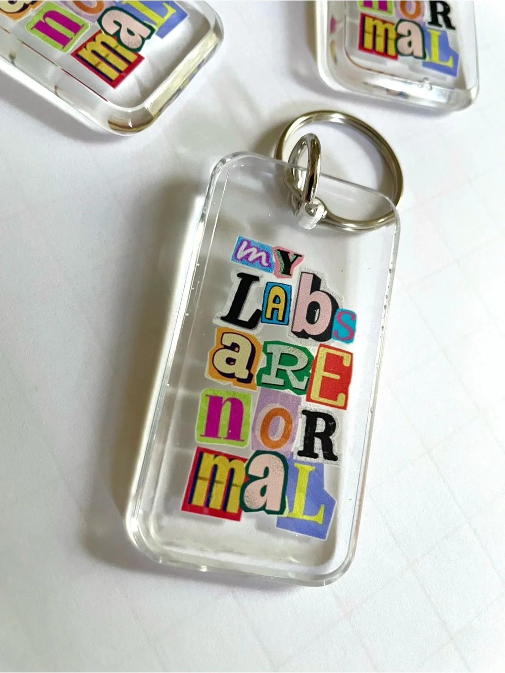 Normal Labs Handmade Resin Keychain